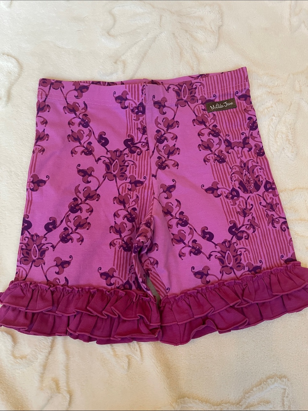 Matilda Jane‎ Pink and Purple Floral Ruffle Shorts